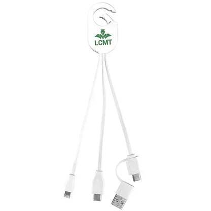 5-in-1 Cell Phone Charging Cable with Carabiner Clip