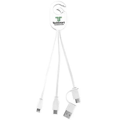 5-in-1 Cell Phone Charging Cable with Carabiner Clip