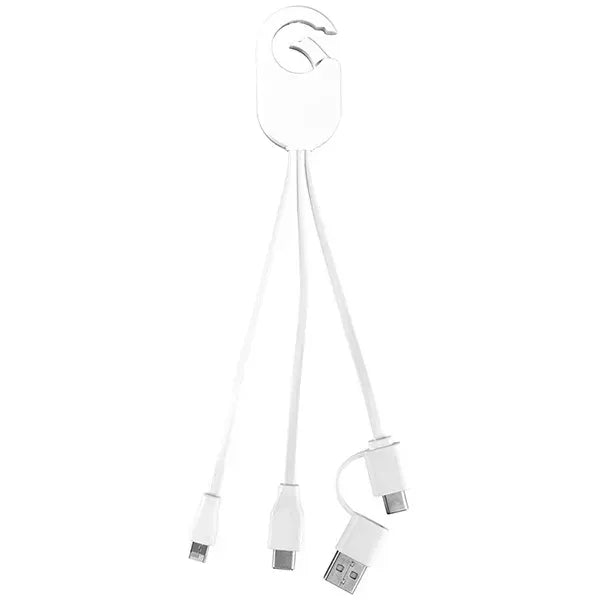 5-in-1 Cell Phone Charging Cable with Carabiner Clip