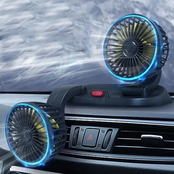 Dual Head Adjustable Car Fan