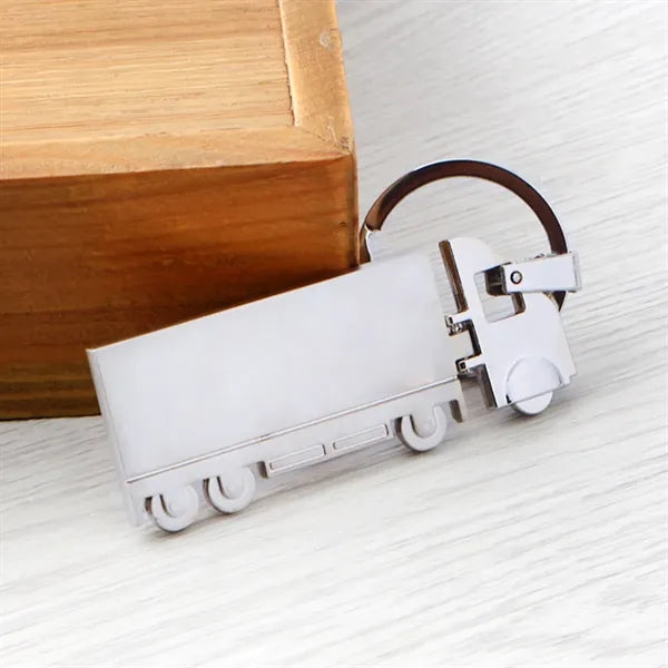 Truck Shaped Metal Keychain