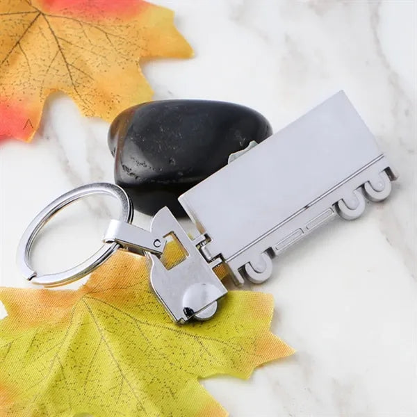 Truck Shaped Metal Keychain