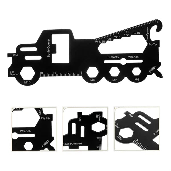 Pocket Multi-Tool Card with Wrench & Opener