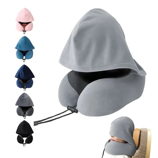 Privacy Friendly Hooded Travel Pillow