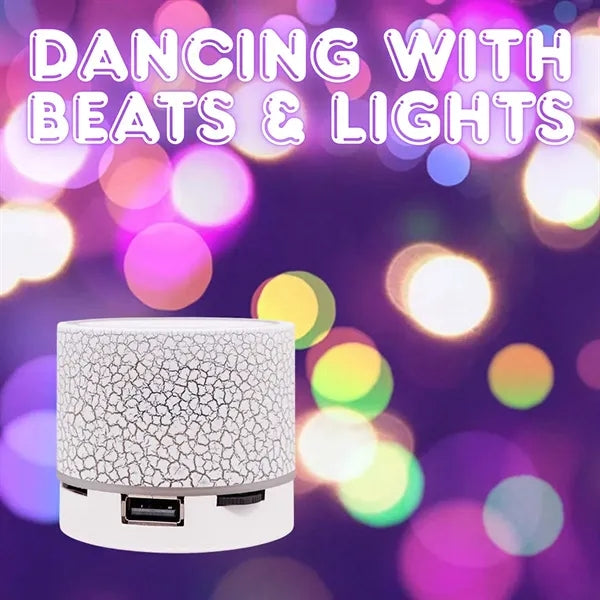 Travel party portable mini bluetooth speaker with light