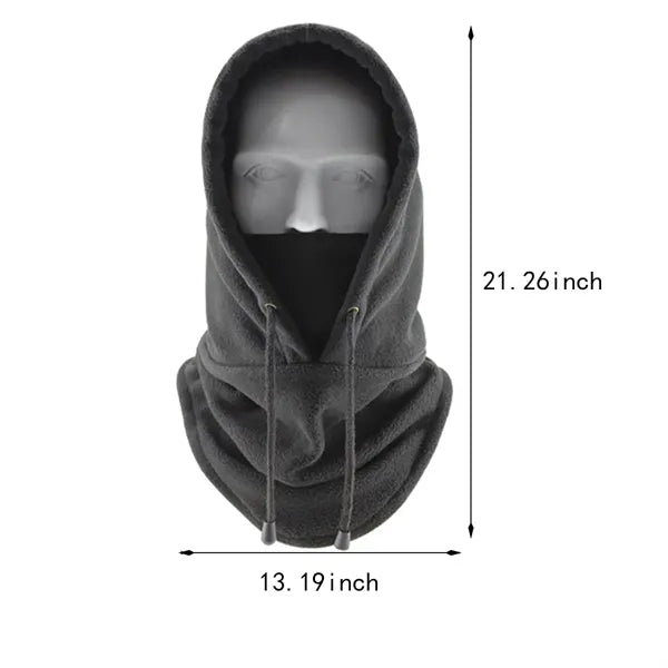 Outdoors Warm Windproof Soft Drawstring Neck Gaiter Hat