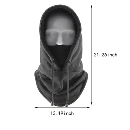Outdoors Warm Windproof Soft Drawstring Neck Gaiter Hat