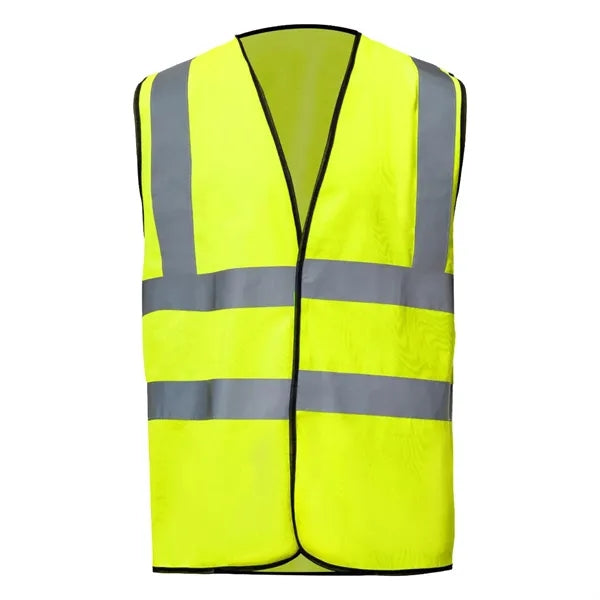 VISIPRO Unisex Hook & Loop Safety Vest w/ Reflective Bands &