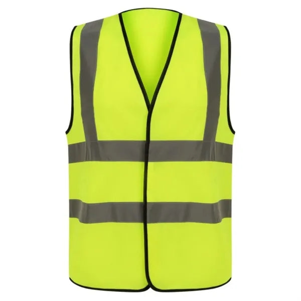 VISIPRO Unisex Hook & Loop Safety Vest w/ Reflective Bands &