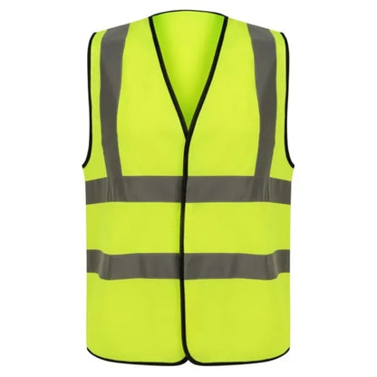 VISIPRO Unisex Hook & Loop Safety Vest w/ Reflective Bands &