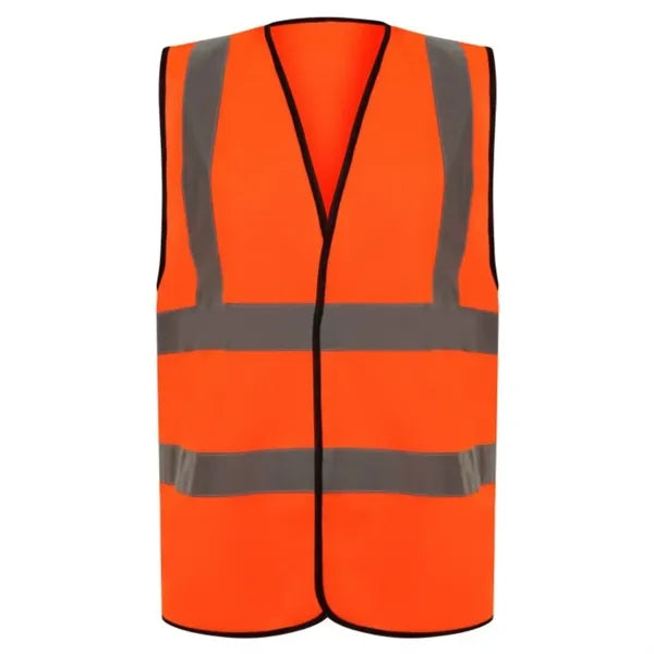 VISIPRO Unisex Hook & Loop Safety Vest w/ Reflective Bands &