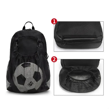 Sports Backpack with Detachable Ball Mesh