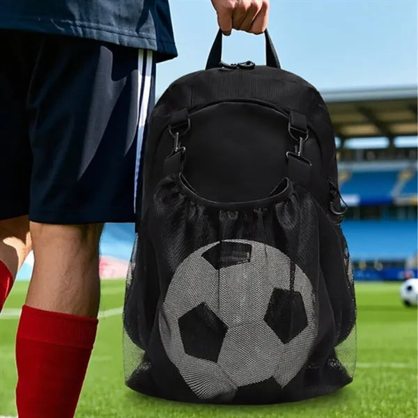 Sports Backpack with Detachable Ball Mesh