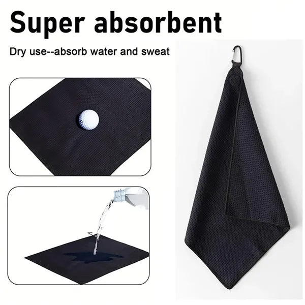 Magnetic Microfiber Golf Towel With Carabiner