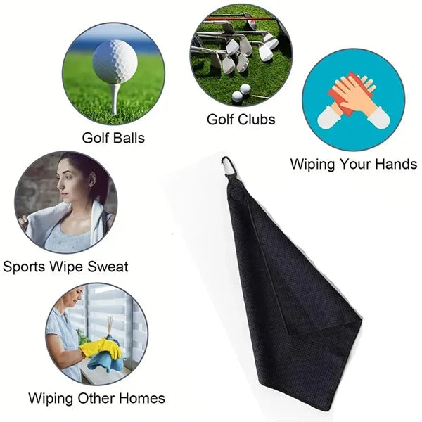 Magnetic Microfiber Golf Towel With Carabiner