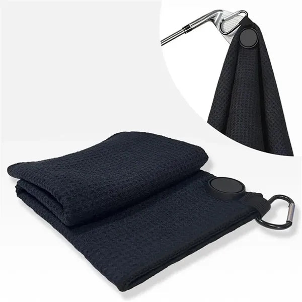Magnetic Microfiber Golf Towel With Carabiner