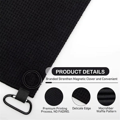 Magnetic Microfiber Golf Towel With Carabiner