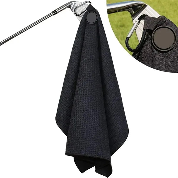 Magnetic Microfiber Golf Towel With Carabiner