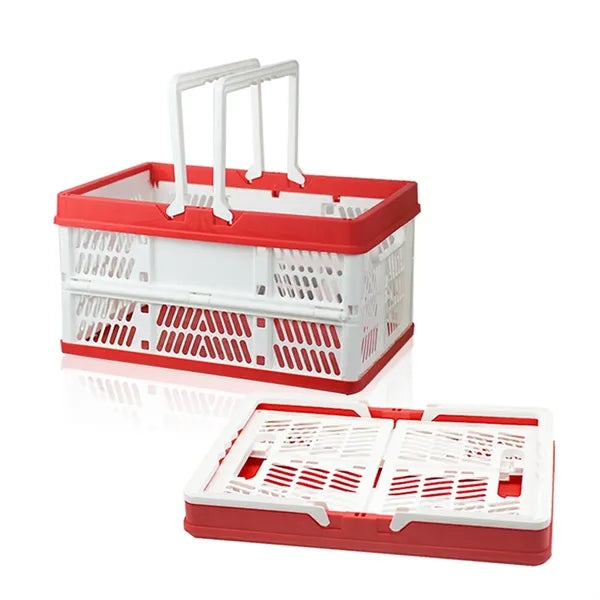 Foldable Plastic Grocery Shopping Basket Vegetable Crates