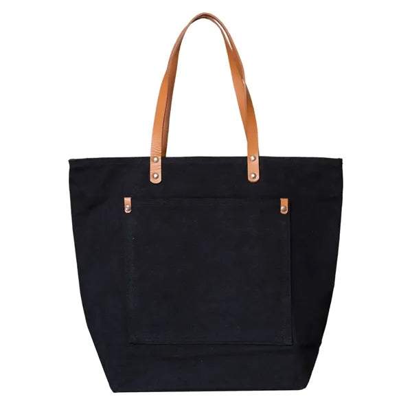 Leather Handle Sands Tote ( 17.32"W x 13.77"H x 5.9"D )