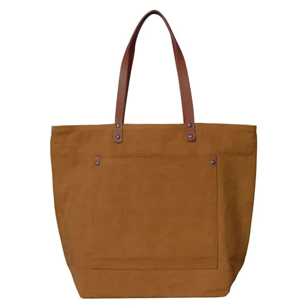 Leather Handle Sands Tote ( 17.32"W x 13.77"H x 5.9"D )