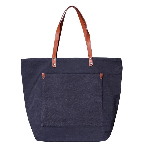 Leather Handle Sands Tote ( 17.32"W x 13.77"H x 5.9"D )
