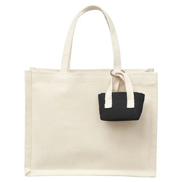 Mini Recycled Cotton Tote Bag with Charm