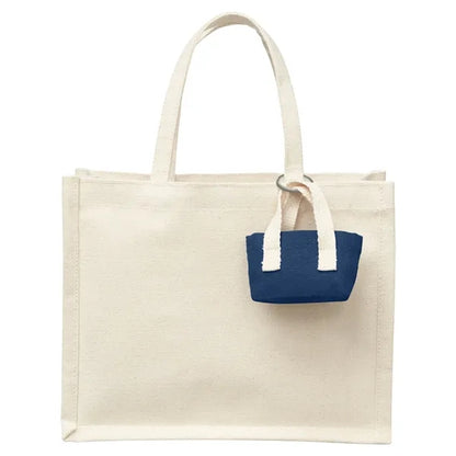 Mini Recycled Cotton Tote Bag with Charm