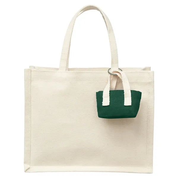 Mini Recycled Cotton Tote Bag with Charm