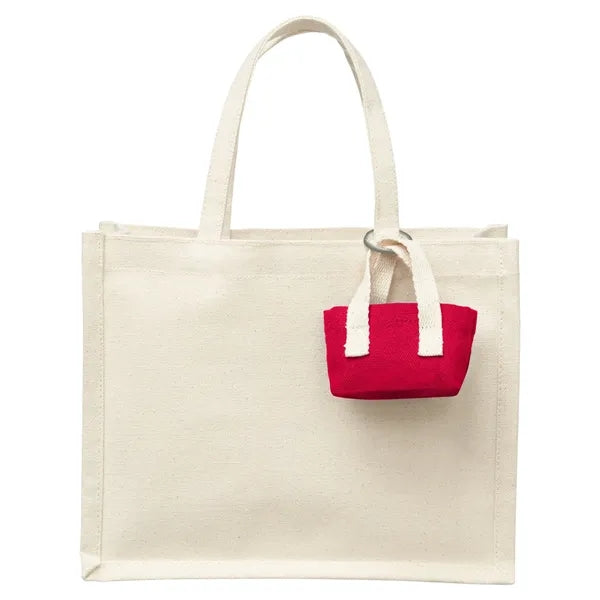 Mini Recycled Cotton Tote Bag with Charm