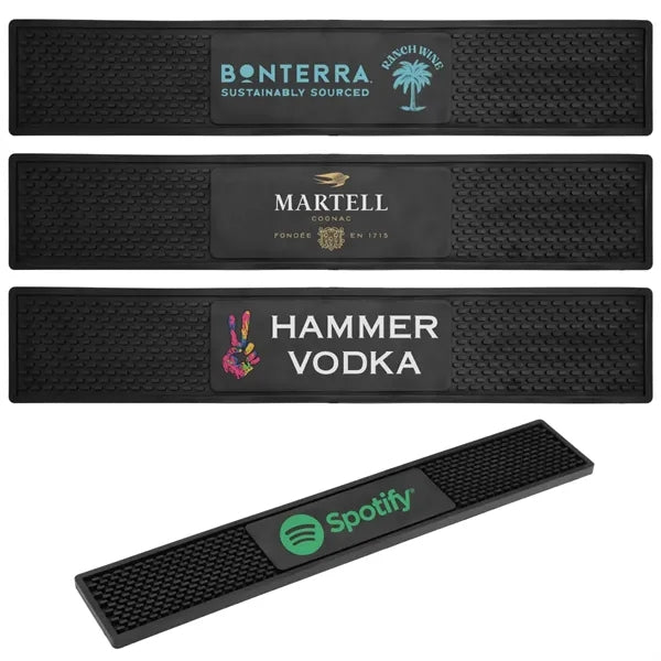 Heavy Duty Vinyl Bar Counter Rail Mat - 3 1/2" x 20"