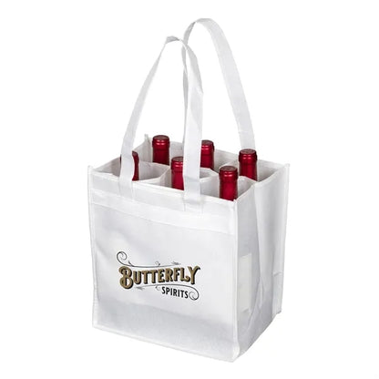 6 Bottle Wine Tote Bag 100 GSM