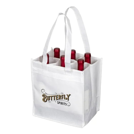 6 Bottle Wine Tote Bag 100 GSM