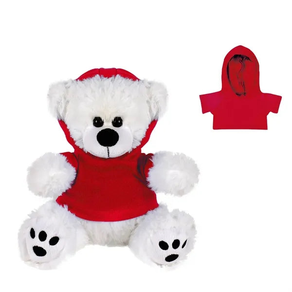 Plush Bear w/ Embroidered Paws and Hoodie
