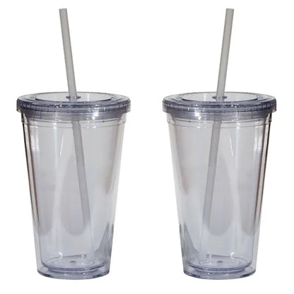 Double Wall 16 Oz Tumbler - Clear