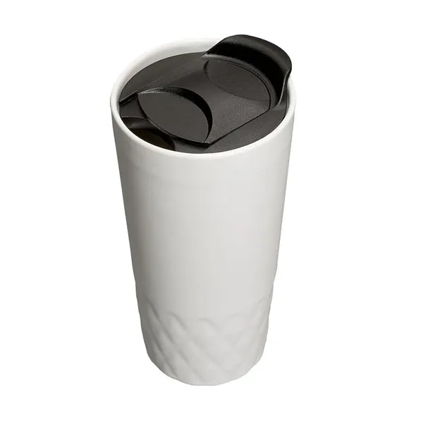14 oz Double Wall Ceramic Textured Tumbler