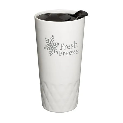 14 oz Double Wall Ceramic Textured Tumbler