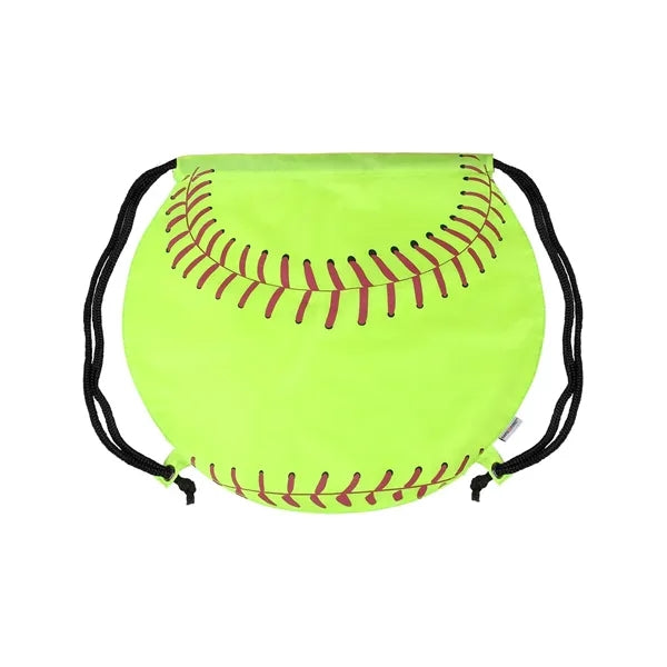 Game Time! Softball Drawstring Bag