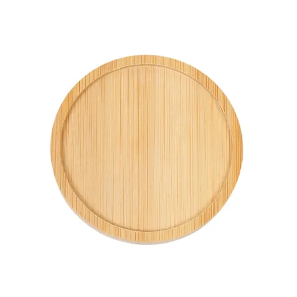 3.75" Round Bamboo Coaster/Saucer