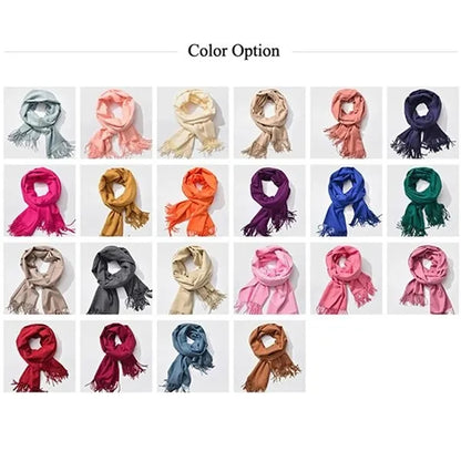 Unisex Solid Imitation Cashmere Wrap Scarves