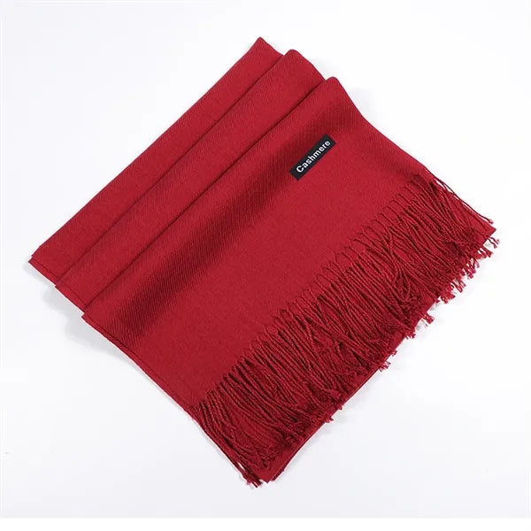 Unisex Solid Imitation Cashmere Wrap Scarves