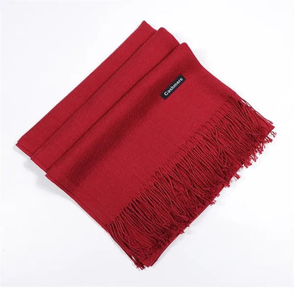 Unisex Solid Imitation Cashmere Wrap Scarves