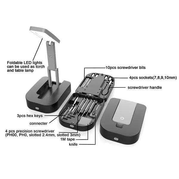 30 Piece Tool Kit With Light