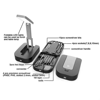 30 Piece Tool Kit With Light