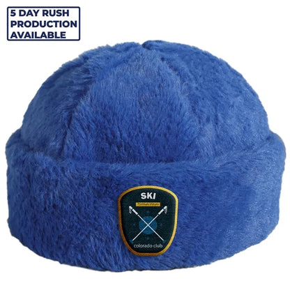 Faux Fur Beanie with Custom Logo