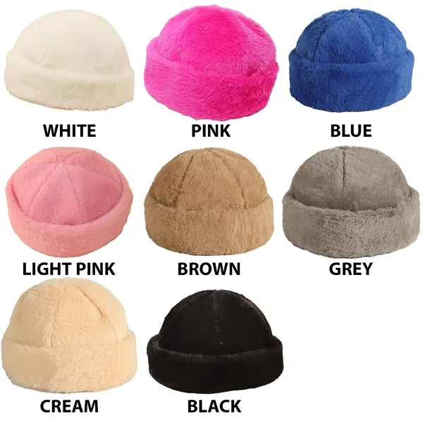 Faux Fur Beanie with Custom Logo