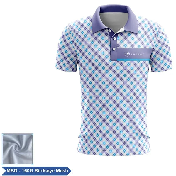 Sublimation Birdseye Short Sleeve Polo - Men, Women, Kids