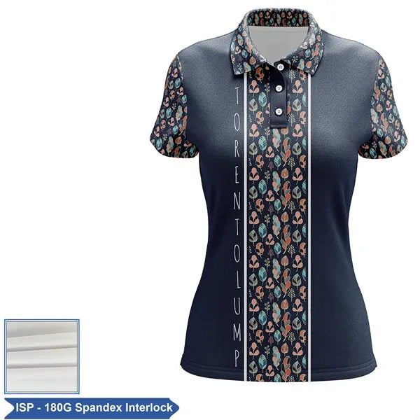 Women's Sublimation Spandex Interlock Short Sleeve Polo
