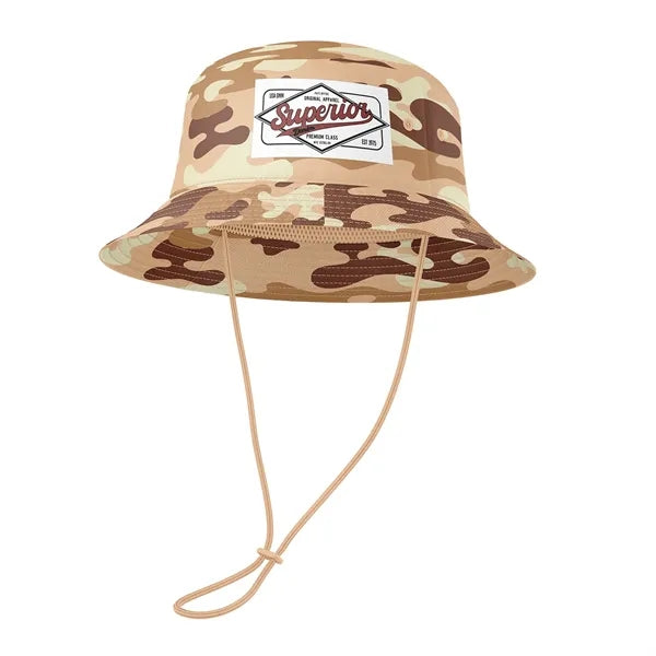 Polyester Twill Sublimation Brimmer Hat w/ Adjustable Cord