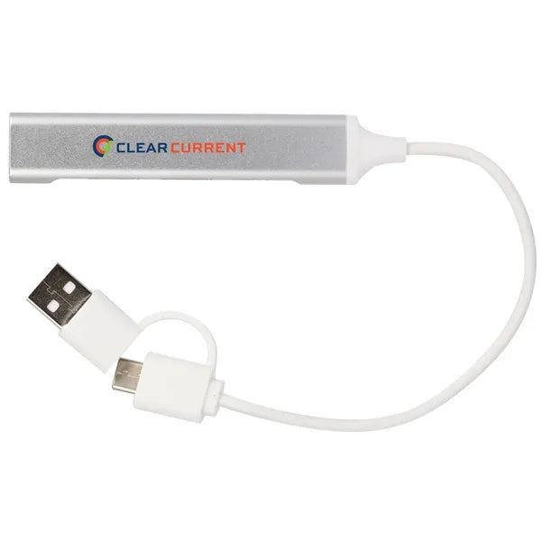 Aluminum 4-Port USB-A and C Hub